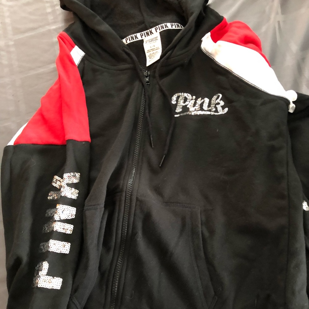 PINK full zip sweatshirt